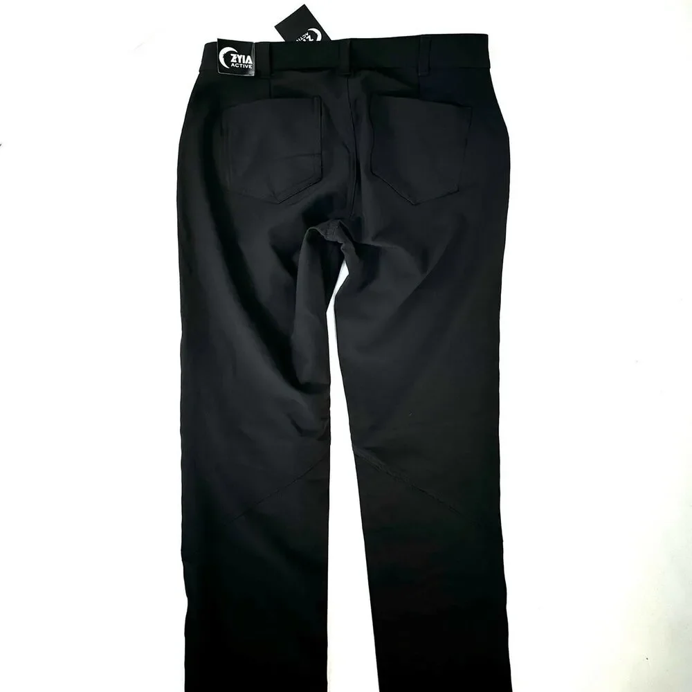 NWT New Zyia Active Mens Black Office Chino Pants Size Small 32